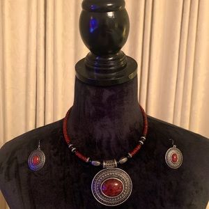Necklace and earrings